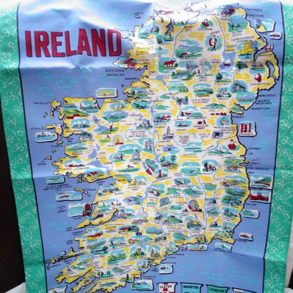 Ireland Linen Tea Towel Irish Cabin Linen Union - Picture 1 of 1